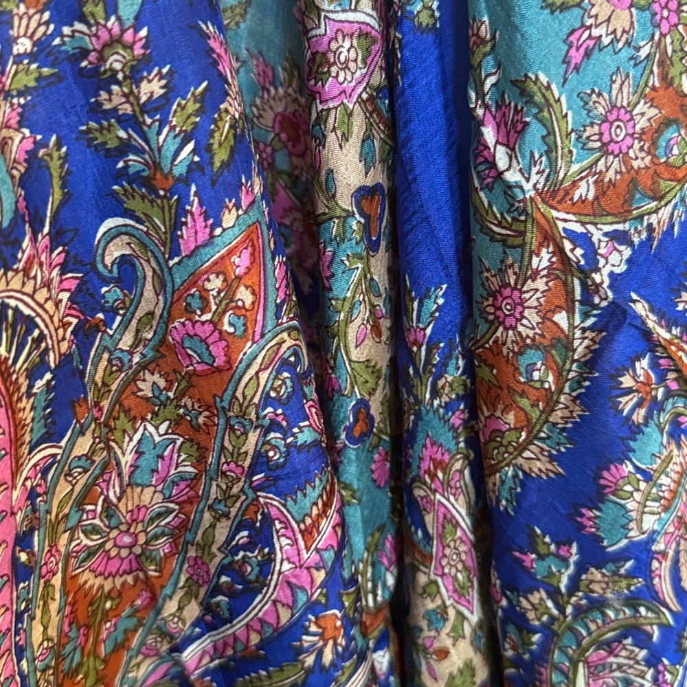 Vibrant Paisley Silk Scarf